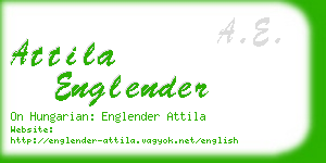 attila englender business card